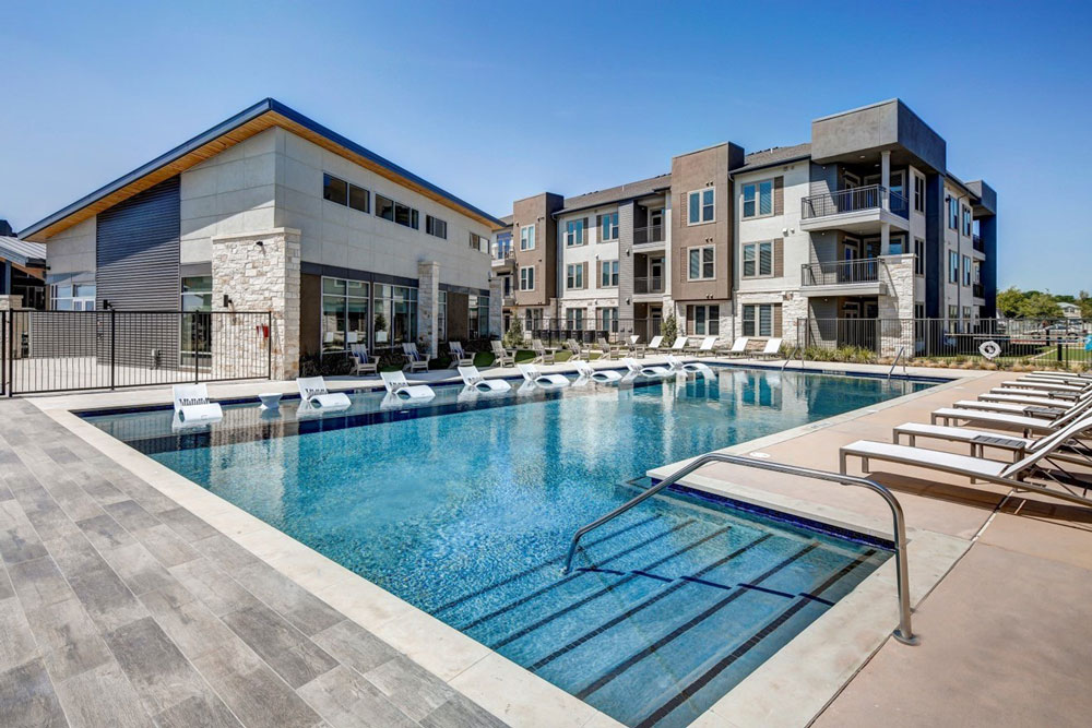 large pool with lounge chairs